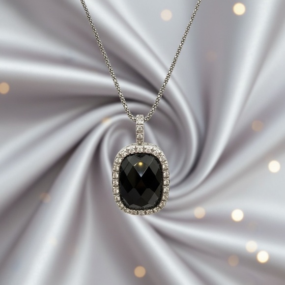 Joseph Esposito Jewelry - Esposito Diamonique Sterling silver Black Onxy Pendant Necklace​​​